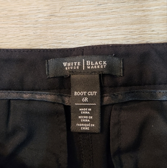 White House Black Market Black Bootcut Pants Size 6 - Picture 6 of 8